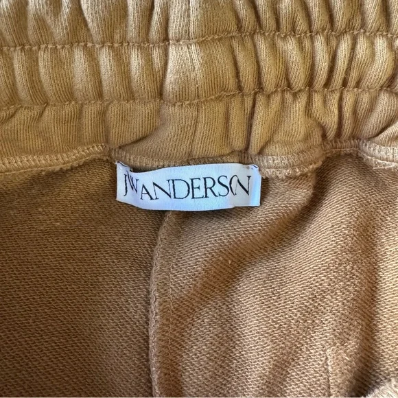 JW Anderson Wide Leg Contrast Stitch Track Pant French Terry in tobacco Sz Small - Picture 15 of 16